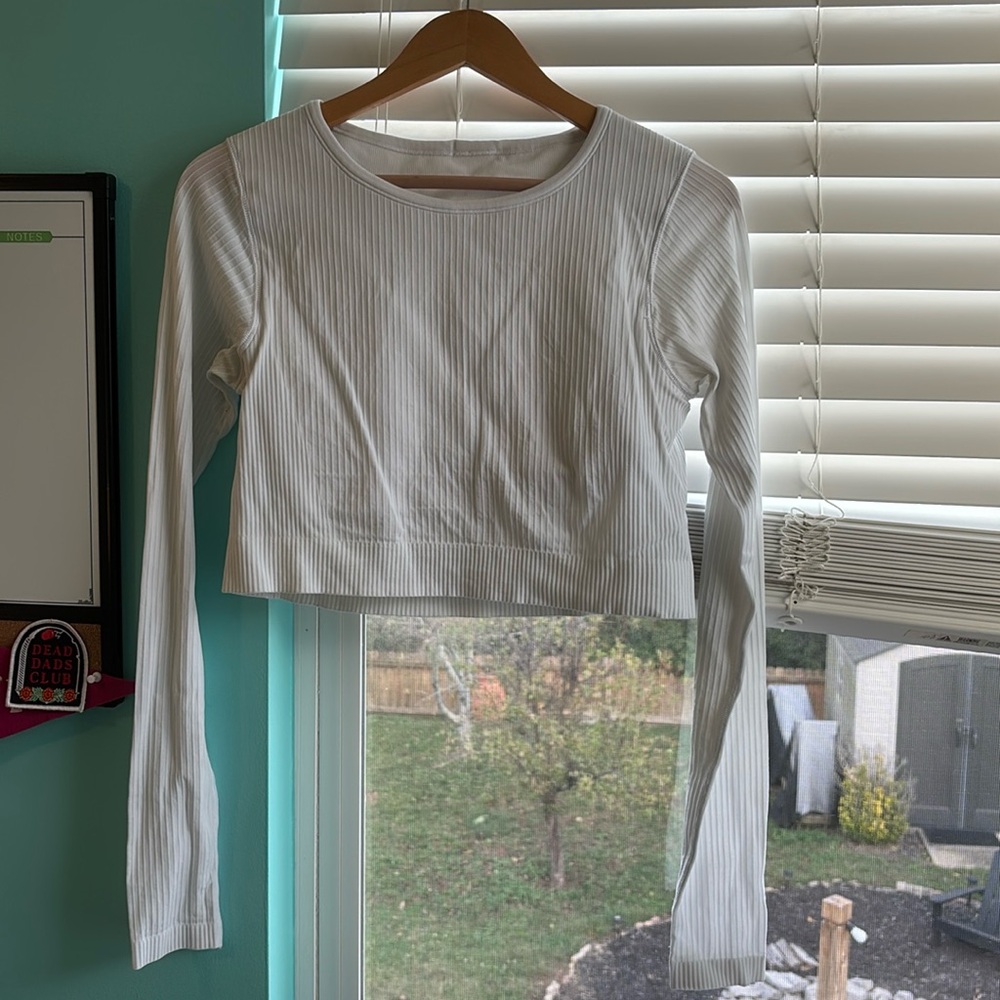 Lululemon Crop Long Sleeve Workout Top